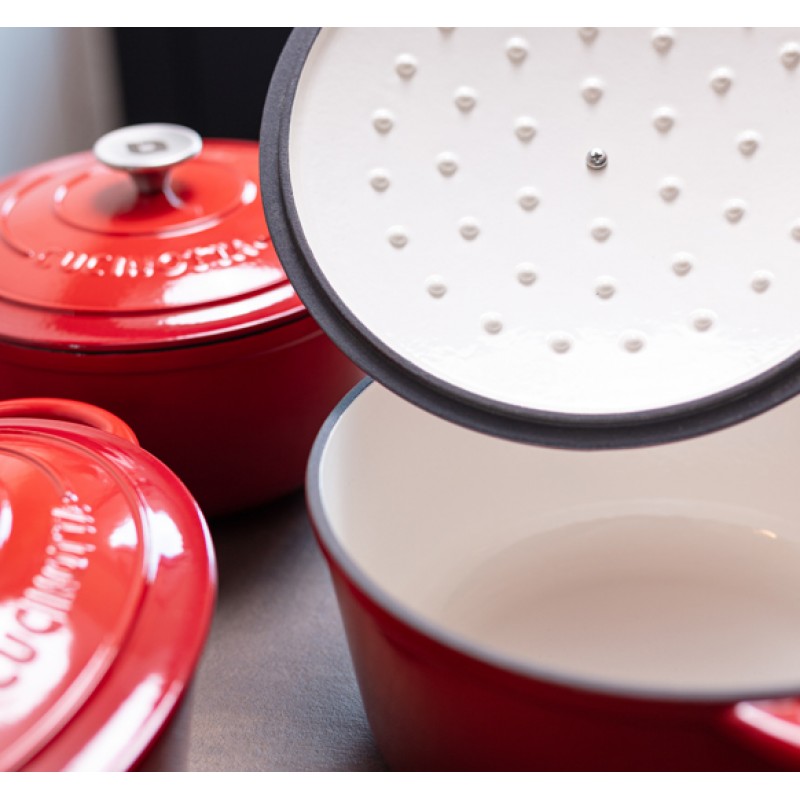 Geëmailleerde gietijzeren pot La Nordica, Rond, Ф28 | Gietijzeren pot |  |