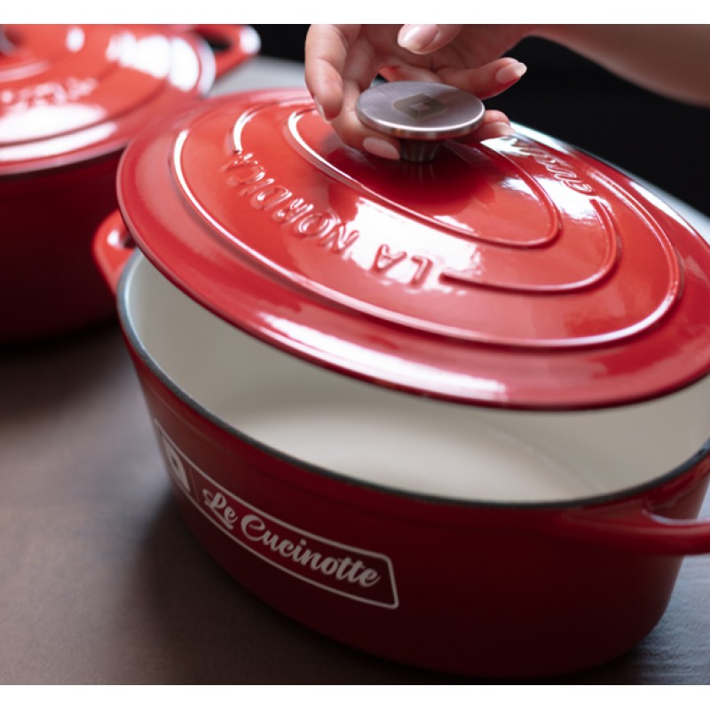 Geëmailleerde gietijzeren pot La Nordica, Ovaal, Ф33 | Gietijzeren pot |  |