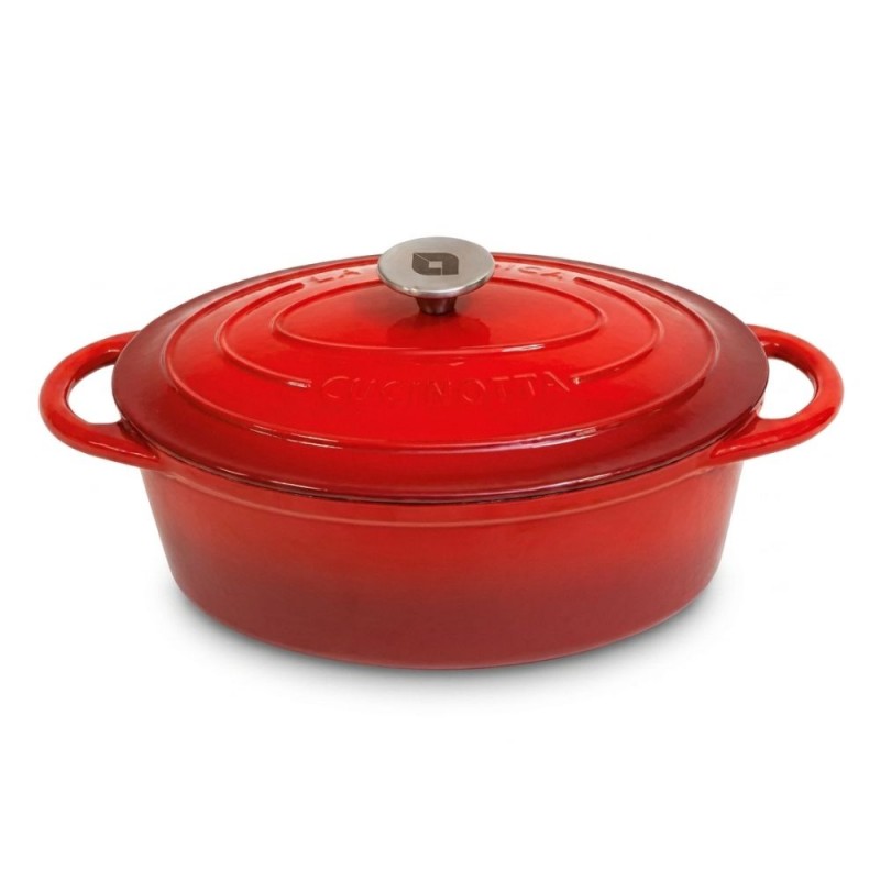 Geëmailleerde gietijzeren pot La Nordica, Ovaal, Ф33 - 