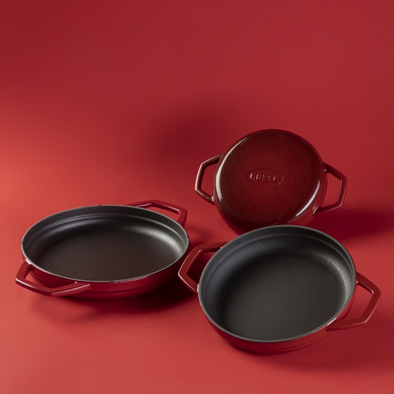 Gietijzer Set uit 3 delen Hosse, Rubin | Gietijzeren pan set |  |