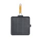 Grillpan gietijzer met opvouwbaar houten handvat, 24x24 cm |  |  |