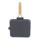 Grillpan gietijzer met opvouwbaar houten handvat, 28x28 cm | Gietijzeren pan |  |