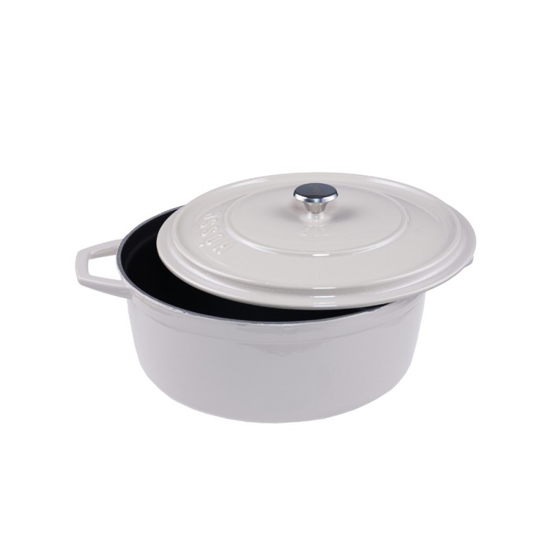 Diepe gietijzeren pot Solagio, Ivory, Ф20 - 