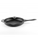 Geëmailleerde grillpan gietijzer Hosse, Black Onyx, Ф28cm | Grillpan gietijzer | Gietijzeren pan |