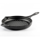 Geëmailleerde grillpan gietijzer Hosse, Black Onyx, Ф28cm | Grillpan gietijzer | Gietijzeren pan |