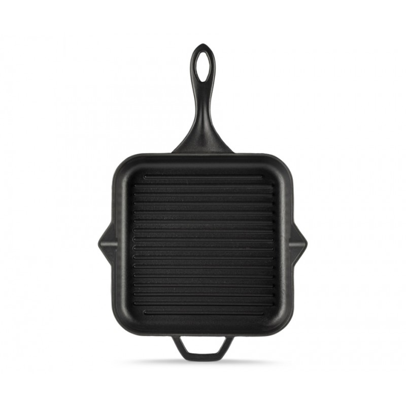 Geëmailleerde grillpan gietijzer Solagio, Black Onyx, 28x28cm - Grillpan gietijzer