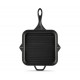 Geëmailleerde grillpan gietijzer Hosse, Black Onyx, 28x28cm | Grillpan gietijzer | Gietijzeren pan |
