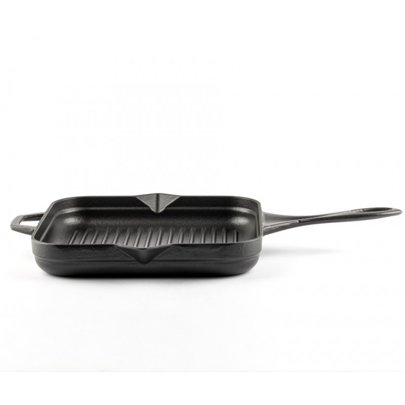Geëmailleerde grillpan gietijzer Hosse, Black Onyx, 28x28cm | Grillpan gietijzer | Gietijzeren pan |