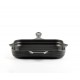 Geëmailleerde grillpan gietijzer Hosse, Black Onyx, 28x28cm | Grillpan gietijzer | Gietijzeren pan |