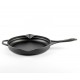 Geëmailleerde gietijzeren pan Hosse, Black Onyx, Ф24cm | Platte gietijzeren pan | Gietijzeren pan |