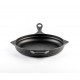 Geëmailleerde gietijzeren pan Hosse, Black Onyx, Ф24cm | Platte gietijzeren pan | Gietijzeren pan |