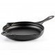 Geëmailleerde gietijzeren pan Hosse, Black Onyx, Ф28cm | Platte gietijzeren pan | Gietijzeren pan |