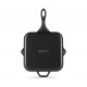 Geëmailleerde gietijzeren pan Hosse, Black Onyx, 28x28cm | Platte gietijzeren pan | Gietijzeren pan |