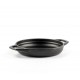 Geëmailleerde gietijzeren pan met twee handvatten Hosse, Black Onyx, Ф16cm | Platte gietijzeren pan | Gietijzeren pan |