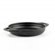 Geëmailleerde gietijzeren pan met twee handvatten Hosse, Black Onyx, Ф19cm | Platte gietijzeren pan | Gietijzeren pan |