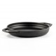 Geëmailleerde gietijzeren pan met twee handvatten Hosse, Black Onyx, Ф22cm | Platte gietijzeren pan | Gietijzeren pan |