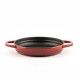 Geëmailleerde gietijzeren pan met twee handvatten Hosse, Rubin, Ф19cm | Platte gietijzeren pan | Gietijzeren pan |