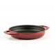 Geëmailleerde gietijzeren pan met twee handvatten Hosse, Rubin, Ф19cm | Platte gietijzeren pan | Gietijzeren pan |