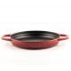 Geëmailleerde gietijzeren pan met twee handvatten Hosse, Rubin, Ф22cm | Platte gietijzeren pan | Gietijzeren pan |