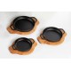 Geëmailleerde gietijzeren pan met twee handvatten Hosse, Black Onyx, Ф16cm | Platte gietijzeren pan | Gietijzeren pan |