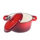 Geëmailleerde gietijzeren pot, Rood, Ф24 | Gietijzeren pot |  |