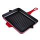 Geëmailleerde grillpan gietijzer Hosse, Rubin, 26x32cm | Grillpan gietijzer | Gietijzeren pan |